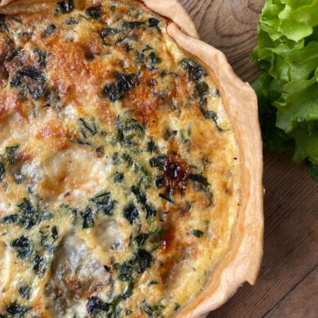 Quiche de espinacas y gorgonzola